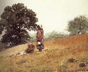 Boys and girls on the hill Winslow Homer